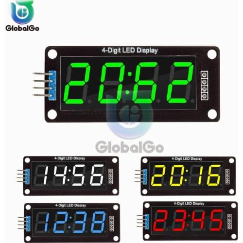 0.56 Inch 4 Bits LED Digital Display Module Tube For Arduino 7 Segments Clock Double Dots Module Clock TM1637 Electric Clock