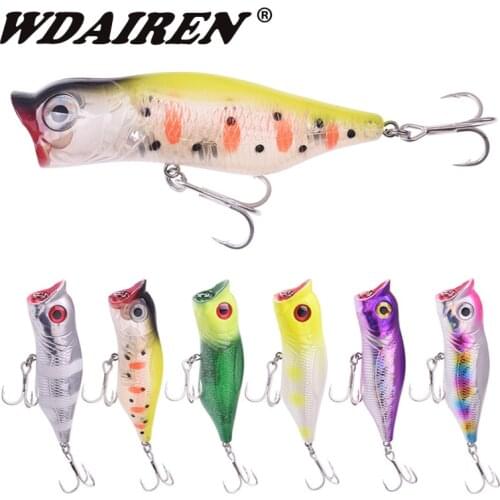1PCS Top Water Popper Sea Fishing Lures Floating Wobblers 90mm 17g Artificial Hard Bait Strengthen Treble Hooks Bass Pike Pesca