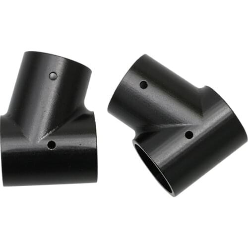 2PCS Aluminum Alloy 25mm to 25mm Tripod Tilt Tee Joint Carbon Tube Fixed Three-way Connector Adapter for RC Agriculture UAV