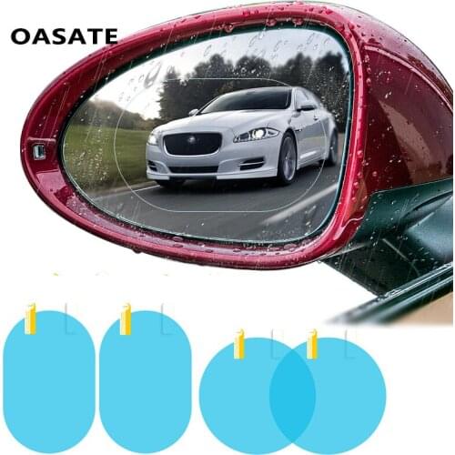 20 Sets Car Rearview Mirror Protective Film Anti Fog Membrane Anti-glare Waterproof Rainproof Car Mirror Window Clear Film Whole