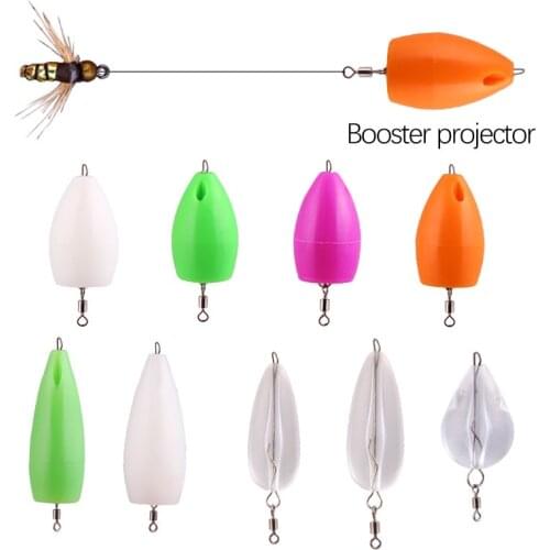 5PCS Fishing Throwing Booster Bullet Floats Ball Beads for Long Distance Casting Sequins Flies Worm Lightweight Lure