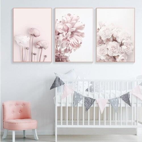 5D Diamond Painting Modern Flower Pink Landscape Full Square Diamond Embroidery Mosaic Rhinestone Pictures Home Decoration