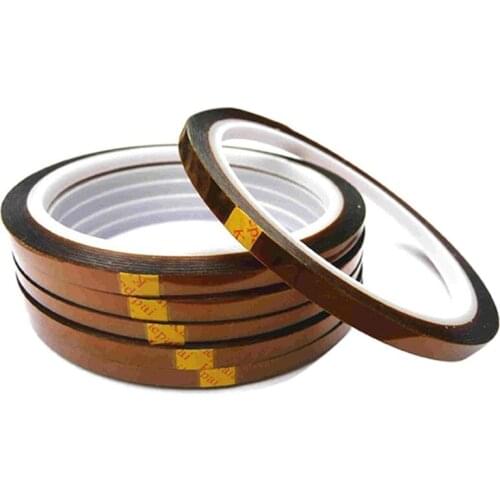 6 Rolls 3*5mm DYE SUBLIMATION HEAT RESISTANT ADHESIVE TAPE for mug & plate printing,brown-color