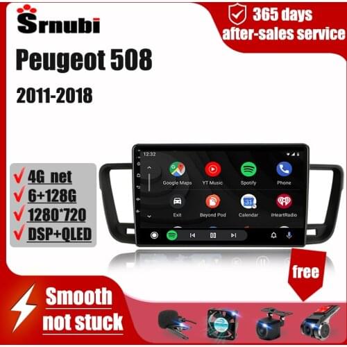 For Peugeot 508 2011-2018 Android 2 Din Car Radio Multimedia Video Navigation 4G Stereo DVD speakers accessories audio carplay