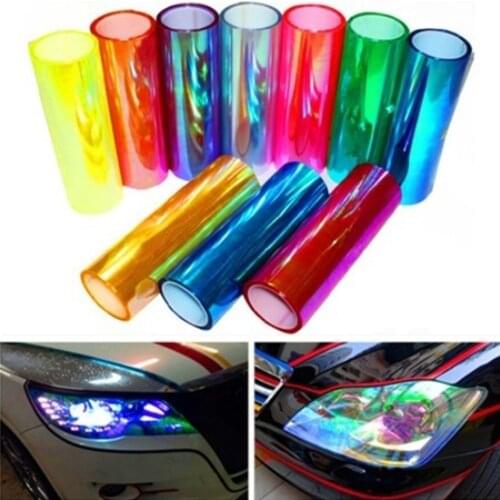 Car Light Change Color Film 30x60cm Colorful Car Styling Chameleon Headlight Taillight Vinyl Tint Car Sticker Light Film Wrap