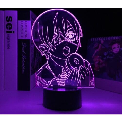 Anime Black Butler 3d Lamp for Bedroom Decor Nightlight Birthday Gift Manga Gadget Black Butler Led Night Light Bedside