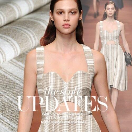 CARV * N Supernatural Simplicity Imported Striped Rough Elegant Hemp Fabric Fabric 2 Colors Special Push