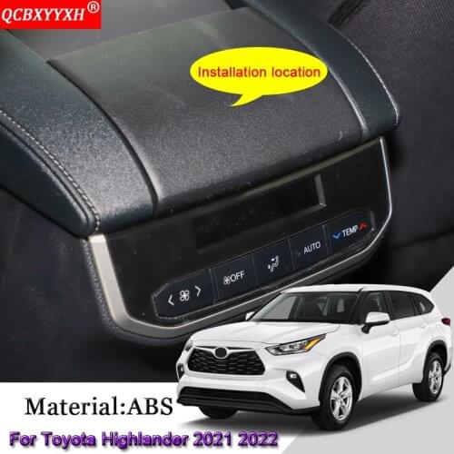 ABS Car Armrest Box Cover Sequins Sticker Protector Sequins Auto Decoration Accessories For Toyota Highlander Kluger 2021 2022