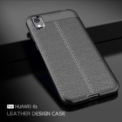 Huawei Honor 8S Case Matte Hybrid Leather Texture Soft Silicone TPU Cover Case For Huawei Honor 8S Honor8S KSA-LX9 5.71 inch