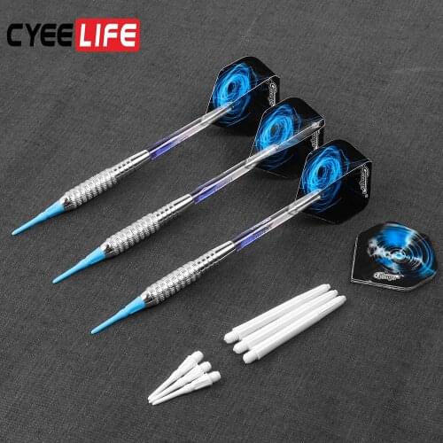 CyeeLife 17g Professional Electronic Soft Tip Darts With Dart Box Dart Flights Black Dart Shaft Free 3pcs//6pcs/9pcs/12pcs/se