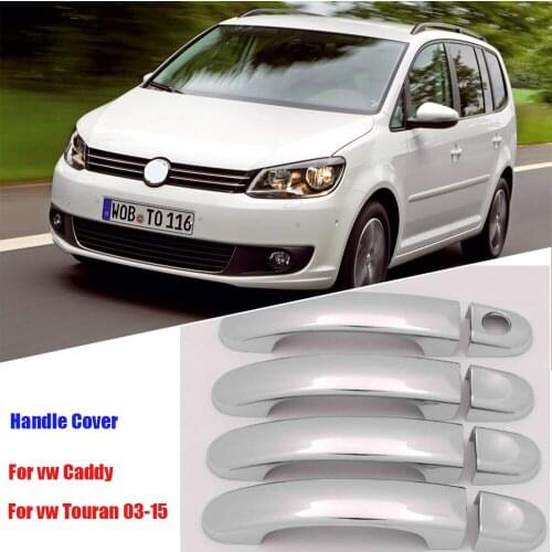 For Volkswagen VW Touran MK1 2003~2015 Caddy T5 Car Styling ABS Chrome Handles Cover Trim Accessories Decorative Stickers