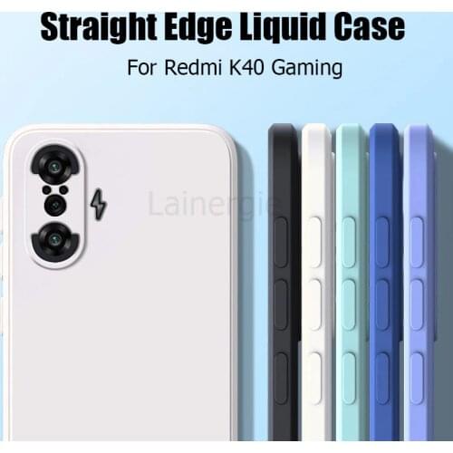 For Xiaomi Redmi K40 Gaming Case Liquid Silicone Matte Soft Camera Protection Cover For Redmi K40 Gaming Edition Phone Case
