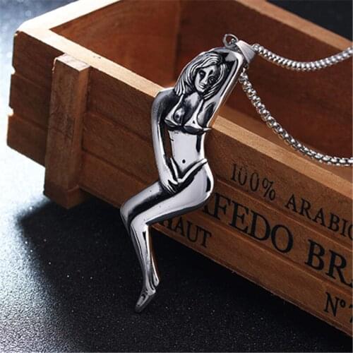Beautiful Girl Pendant Necklace Made of Stainless Steel Fashion Beautiful Necklace