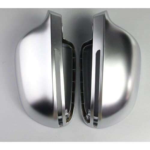 Car Mirror Cover For Audi B8 A3 A4 A5 A6 S4 RS4 S6 RS6 1 Pair of Matte Chrome Rearview Mirror Cover Protection Cap Car Styling