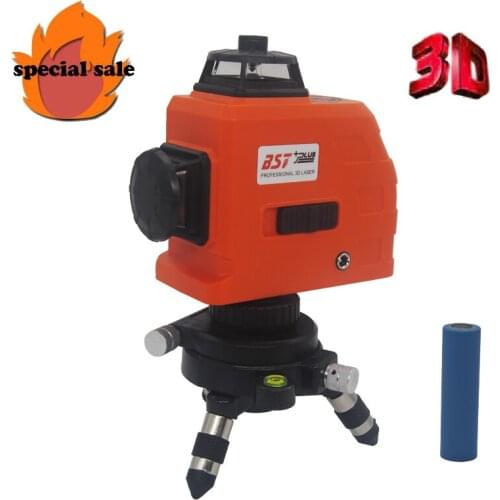 3D 12Lines Laser Level Self-Leveling 360 Horizontal And Vertical Cross Super Powerful Red Laser Beam line Free shipping