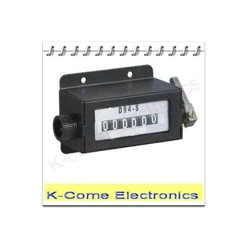 Free Shipping Mechanical 6 Digits Resettable Stroke Pull Counter D94-S Revolution meter punch conter