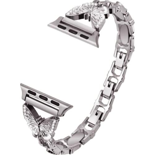 Chain new fashion metal for apple watch band 6 se 5 4 3 2 1 strap 38mm 40mm 42mm 44mm for iwatch loop 42mm Bracelet wrist woman