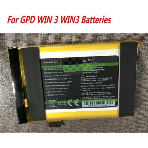 New Original 11.55V 3950mAh 565774-3S Battery For GPD WIN 3 WIN3 Batteries