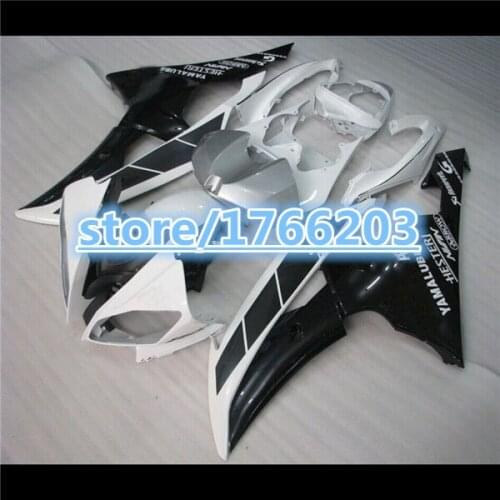 Covers fairing parts for YAHAMA YZF R6 08-11 2008 2009 2010 2011 White black fairing kits BBF