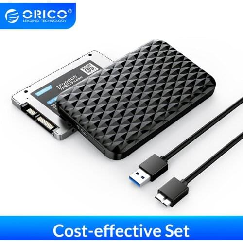 ORICO 2.5'' DIY Portable Hard Drive 2.5 Inch SATA3.0 SSD with USB 3.0 HDD Enclosure Case Support UASP HD 5Gbps External SSD PSSD