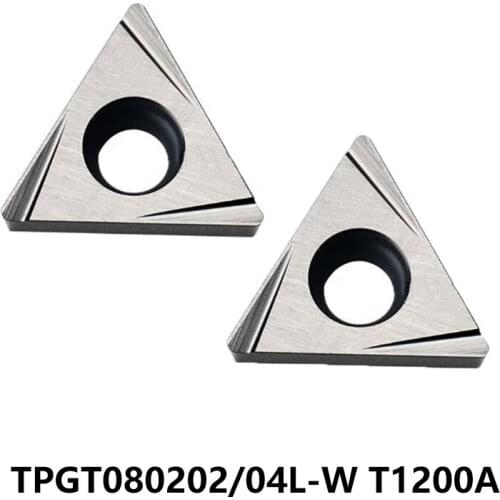 Original Turning Tool TPGT TPGT080202L-W TPGT080204L-W T1200A TPGT080202 TPGT080204 Carbide Inserts Lathe Tools Cutter 10pcs