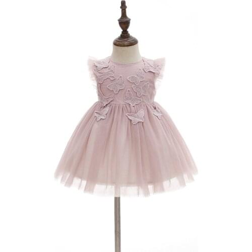First Communion Dresses for Girls Pink Flower Tutu Dress for Wedding Party Children Kids Party Dress Kids Clothes