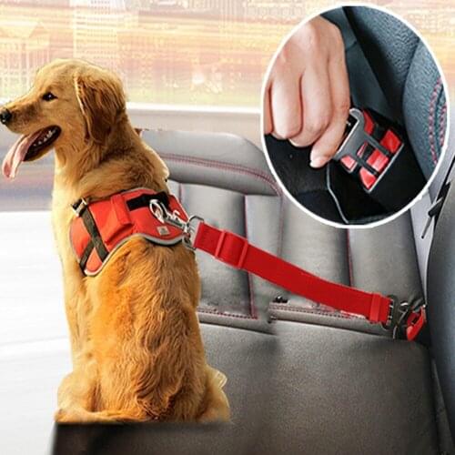 Pet Car Seat Dog SeatBelt Safety Harness Restraint Adjustable Leash Travel Clip Cat Dog Car Seat Belt for All Cars Dog Seat Belt