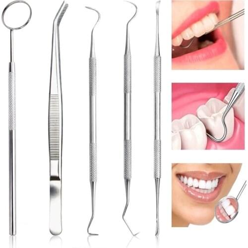 Dental Hygiene Tool Sickle Shape Dentist Tartar Scraper Scaler Dental Equipment Calculus Plaque Remover Teeth Cleaning Oral Care