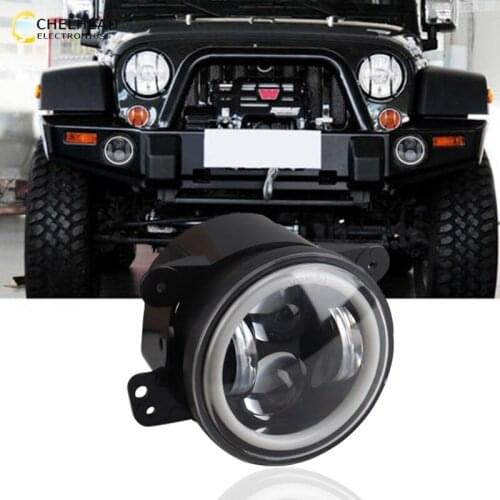 Led Fog Lights with Angel Eyes DRL Auxiliary Lamp for Wrangler Motorcycle Led Spotlight Headlight Foglamp Driving Bulb
