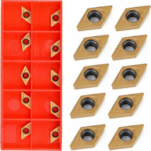 10x DCMT070204 US735 DCMT21.51 Carbide Insert For Lathe Cutter Turning Tool