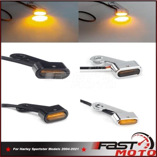 Motorcycle Turn Signal Indicators Lamp E Mark Blinker Light For Harley Sportster SuperLow Seventy-Two XL1200T 883 2004-2021