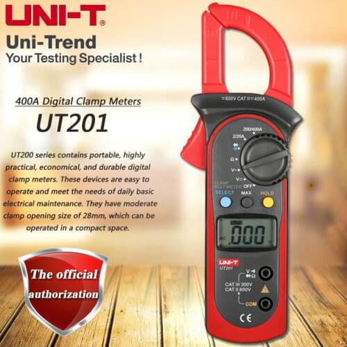 UNI-T UT201 400A Digital Clamp Diode Test Digital Hold Full Symbol Display Auto Shutdown Function