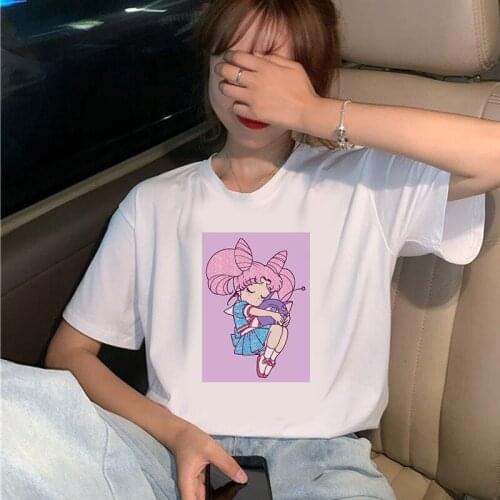Women summer clothing cartoon T Shirt Women Harajuku Ullzang Cute T-shirt 90s Graphic Aesthetic Female Tshirt Korean Style Tee