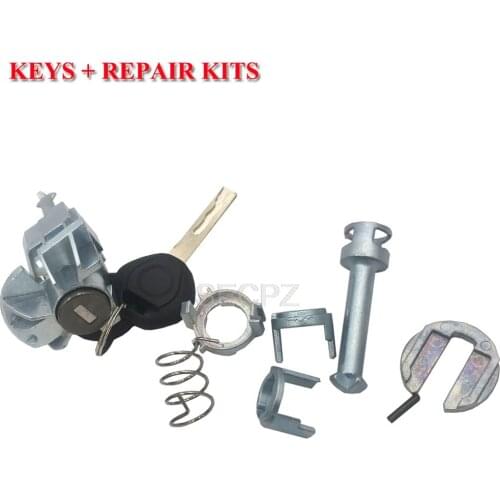 1 SET Door Lock Cylinder Barrel Repair Kit for BMW 3er E46 1998-2006 Right Side door Keys + repair kits 51217019975