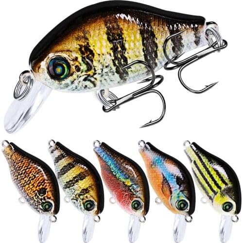1pcs 52mm/8.5g mini Crankbait Minnow plump baits Topwater wobbler artificial Hard bait wobblers fake lure