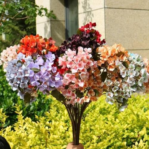 1pc Hydrangea artificial flower home wedding party decoration road guide plant flower diy arrangement material