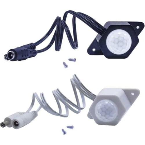 10pcs a lot, LED PIR Sensor switch with DC Connector input output