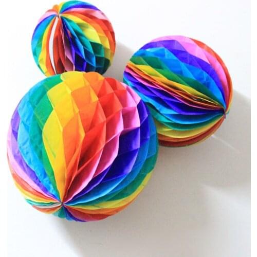 100pcs 30cm 12inch Colorful Paper Honeycomb Balls DIY Paper Craft Baby Shower Happy Birthday Party Decoration ZA6620