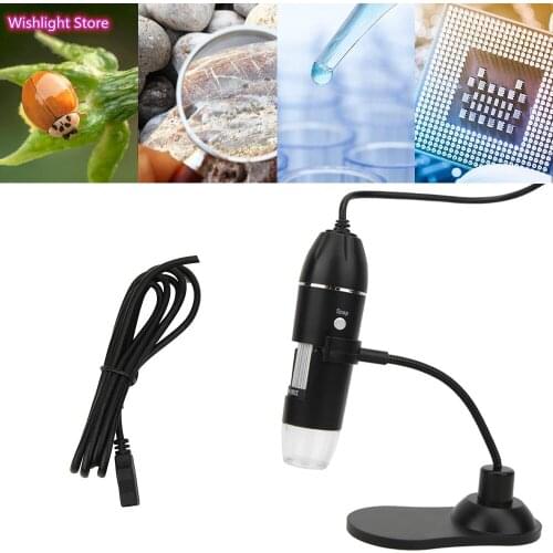 1000X USB Microscope Handheld Portable Digital Microscope USB Interface Electron Microscopes with 8 LEDs with Bracket