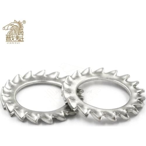 50/100X M2.5 M3 M4 M5 M6 M8 M10 M12 GB862.1 DIN6798A A2 304 Stainless Steel External Toothed Serrated Lock Washer Gasket