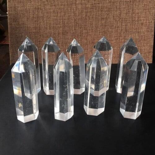 White smelting crystal wand point quartz gemstones minerales cristales pedras para artesanato reiki feng shui home decoration