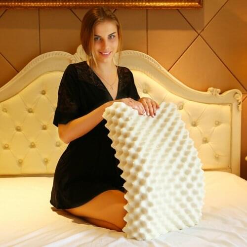 Pure Natural Latex Orthopedic Pillows Thailand Remedial Neck Protect Vertebrae Health Care Orthopedic Pillow Slow Rebound