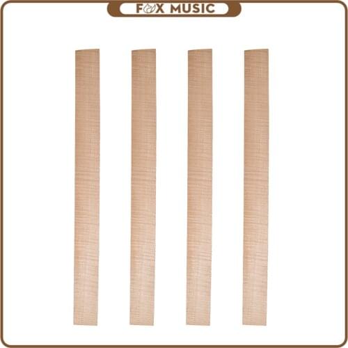 Violin Rib 4pcs Tiger Stripe Maple Handcrafted Violin Ribs DIY Violin Making Tool Violin Parts