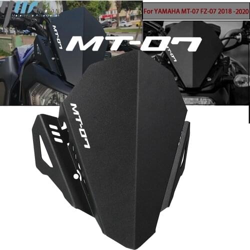 For YAMAHA MT07 MT-07 MT 07 FZ-07 FZ07 2018 2019 2020 New Motorcycle Windshield Motorbike Wind Deflector Windscreen Accessories