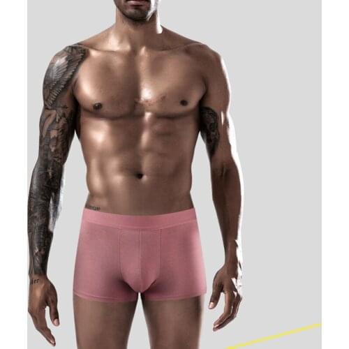 Breathable Underwear Solid Boxershorts U Bulge Pouch Boxer Shorts Trunks Hombre Cueca Soft Underpants Men Basic Underwear Shorts