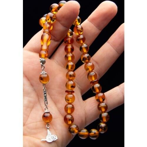 Islamic Tasbih Muslim Rosary Beads 33 Prayer Rosary For Men Bracelet For Men Accessory amber oltu amber stone Handmade Turkey