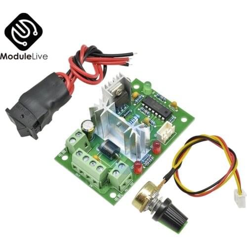 L0371 6-30V 80W 10A Reversible DC Motor Speed Controller Adjustable PWM Regulator High Torque with Control Switch Potentiometer
