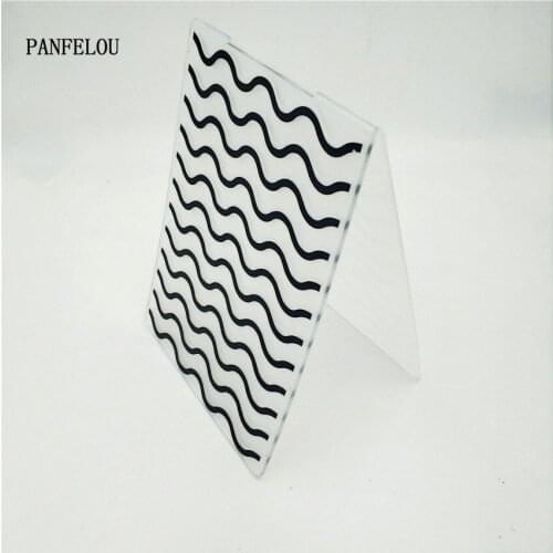 HOT plastic wave craft card making paper card album wedding decoration clip Embossing folders
