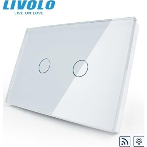 Livolo US/AU Smart Switch , Ivory White Crystal Glass Panel,110~250V/50~60Hz Wireless Dimmer Remote Light switch VL-C302DR-81