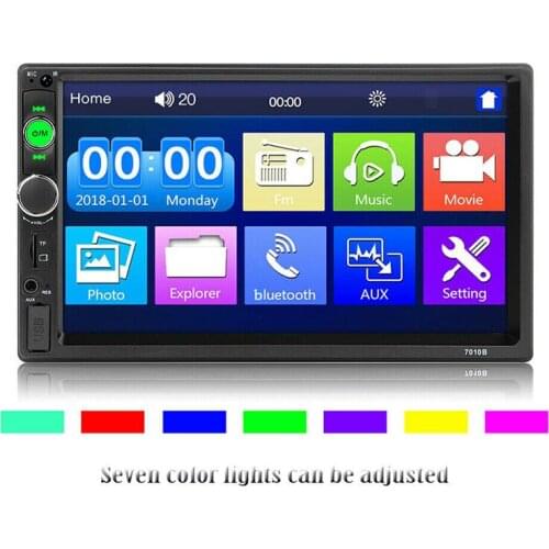 MAYITR 1pc Portable bluetooth Car Audio MP5 Player 7Inch Touch Screen USB Handsfree Multimedia Players
